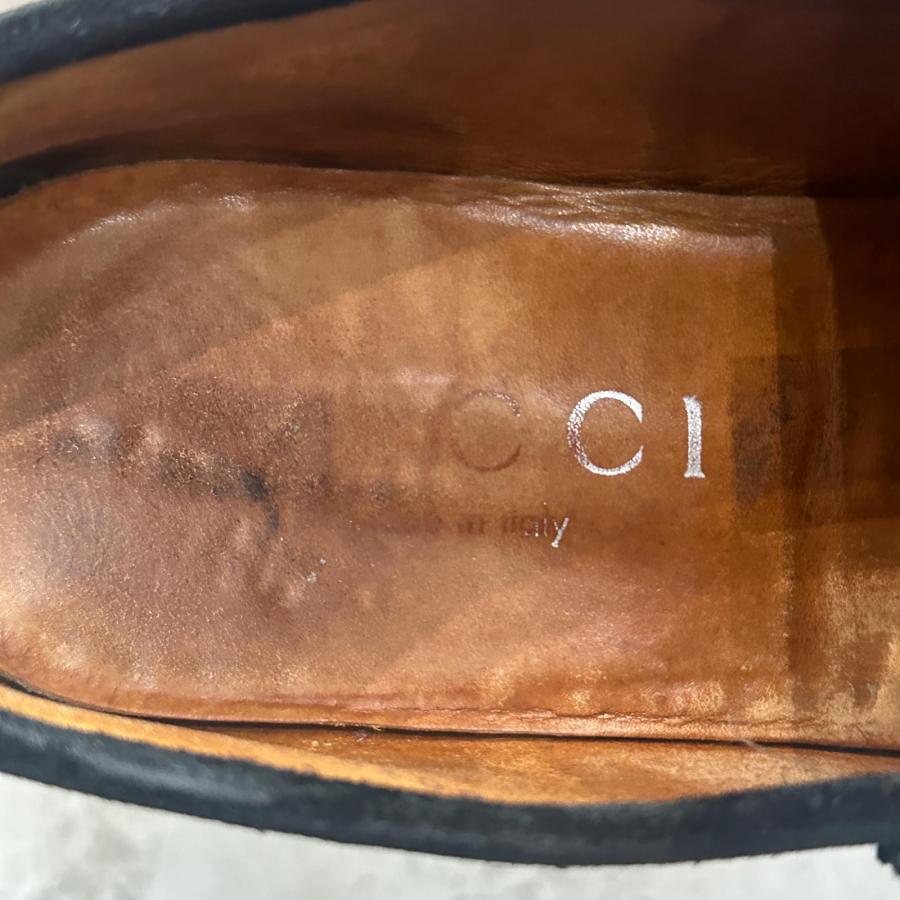 GUCCI（グッチ） ホースビット スエードローファー 革靴 6030 ブラック