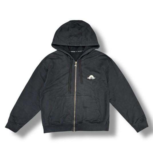 Marine Serre マリーンセル　Moon パーカー　ブラック　S MARINE SERRE マリーンセル Moon Logo Zip Hoodie ムーンロゴジップ