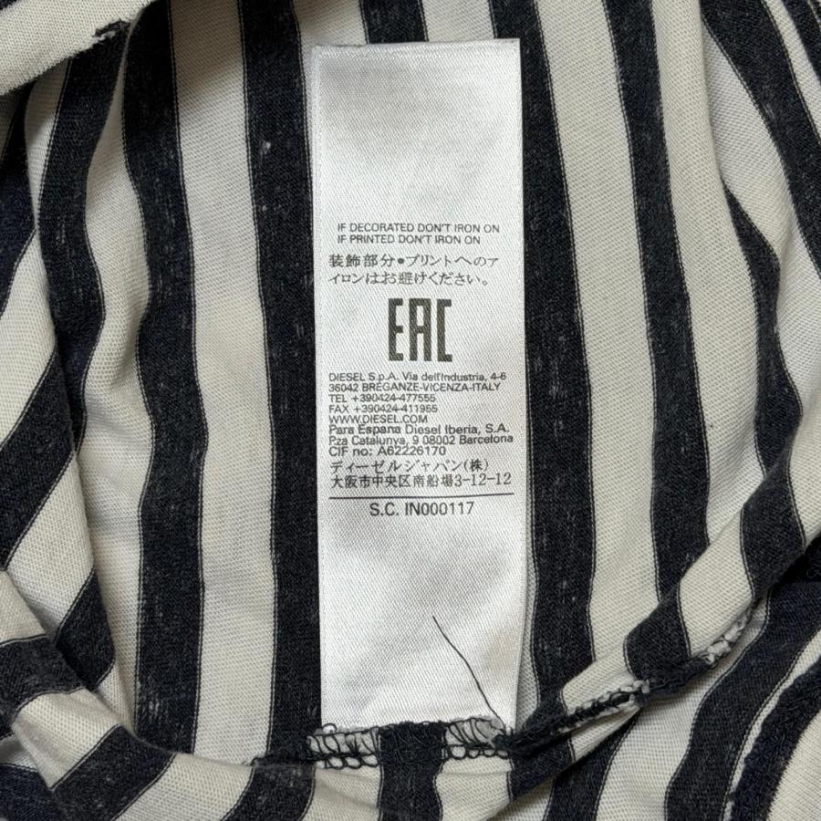DIESEL（ディーゼル） ボーダーワッペンTシャツ 半袖カットソー