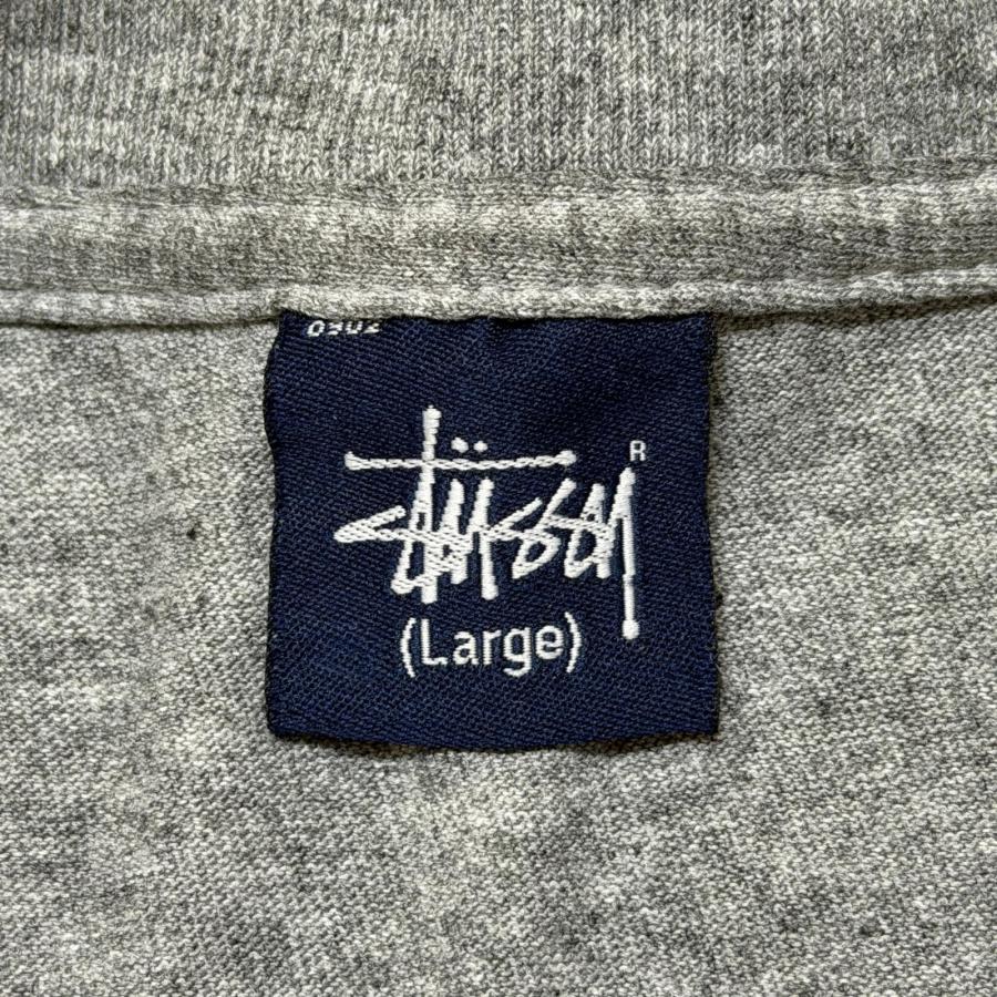 STUSSY（ステューシー） ロゴ長袖Tシャツ カットソー 紺タグ グレー L
