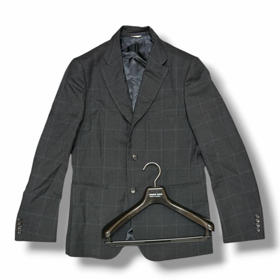 美品　コムデギャルソンオムドゥ　リネン　ギンガムチェック　アンコンジャケット　M Comme des Garcons Homme Deux コムデギャルソンオムドゥ AD2024