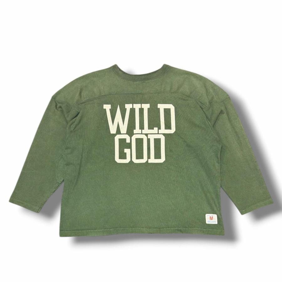 セントマイケル　WILD GOD オリーブグリーン トレーナー Lサイズ SAINT MICHAEL セントマイケル 26SS FOOTBALL SWEAT/WILD GOD