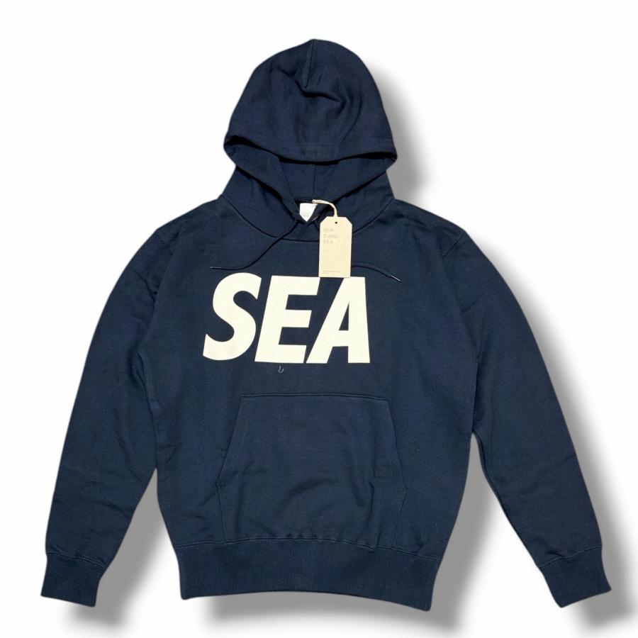 ウィンダンシー　WIND AND SEA フーディー　パーカー　スウェット　L 未使用品 WIND AND SEA ウィンダンシー ロゴプリントプルオーバー