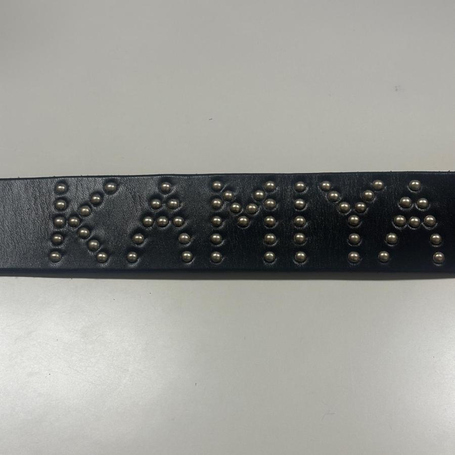 未使用品 KAMIYA × HTC カミヤ エイチティーシー レザースタッズベルト