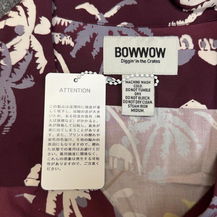 BOWWOW バウワウ 25SS TK RECORDS HAWAIIAN SHIRT SUNBURN [  レコグナイズハワイアンシャツ 開襟 BWRC251-TRRSS ボルドー XL 1663M |  | 02