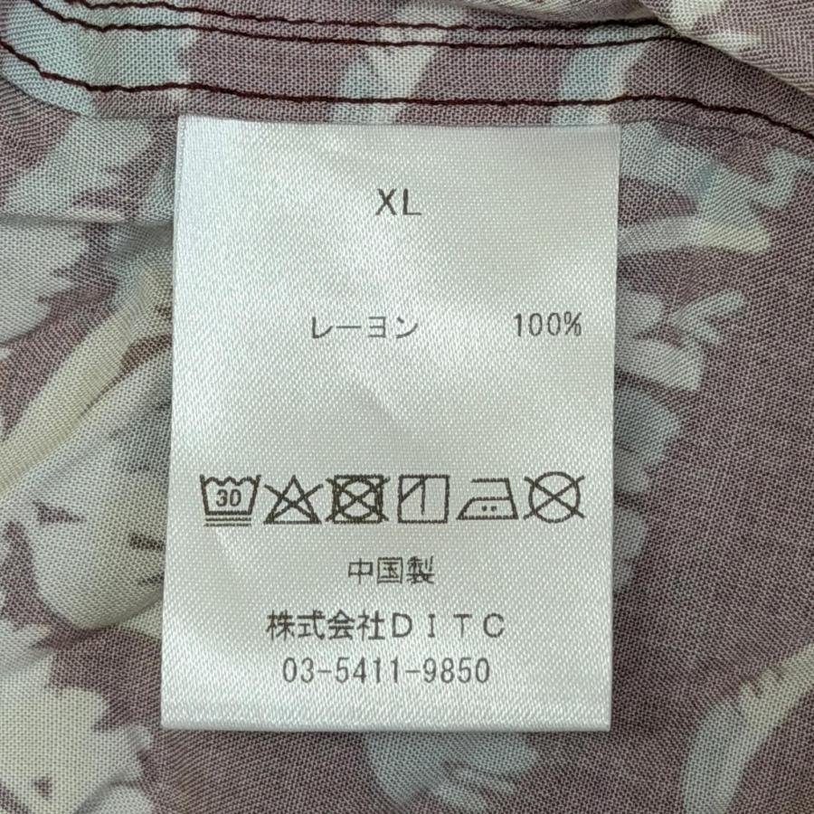 BOWWOW バウワウ 25SS TK RECORDS HAWAIIAN SHIRT SUNBURN [  レコグナイズハワイアンシャツ 開襟 BWRC251-TRRSS ボルドー XL 1663M |  | 04