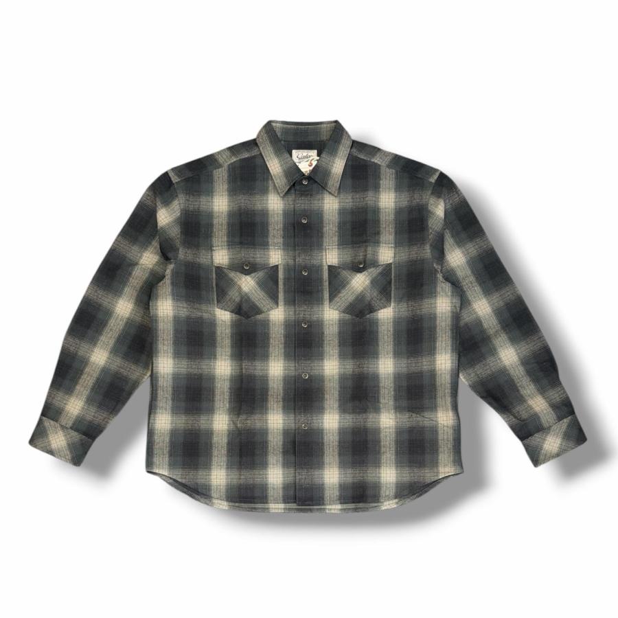 CALEE（キャリー） 未使用品 25AW OMBRE CHECK WESTERN L/S オンブレ