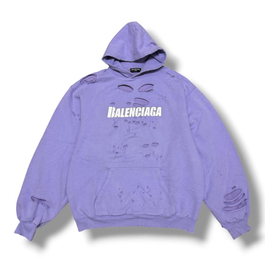 BALENCIAGA（バレンシアガ） 21SS Caps Destroyed Hoodie デストロイ