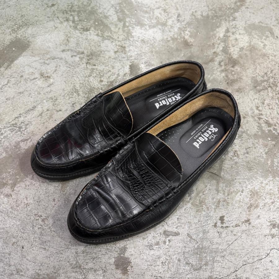 The Kenford ブラックローファー 日本製 THE KENFORD FINE SHOES ケンフォードファインシューズ EMBOSSED