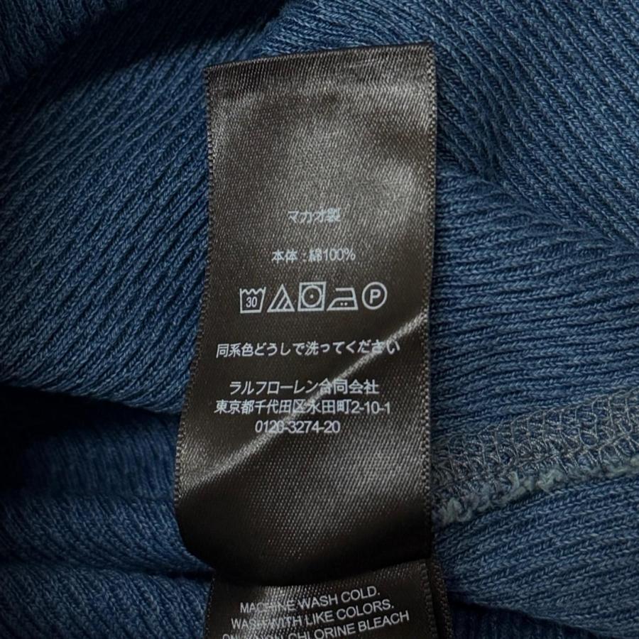 RRL ダブルアールエル Indigo Jacquard Knit Henry ヘンリーネック