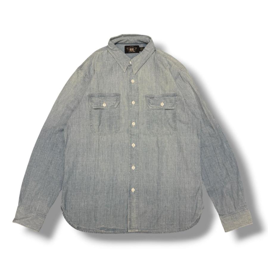 RRL CHAMBRAY SHIRT シャンブレーデニムシャツ  ダブルアールエル インディゴ M （18868M） RRL ダブルアールエル CHAMBRAY SHIRT シャンブレーデニムシャツ