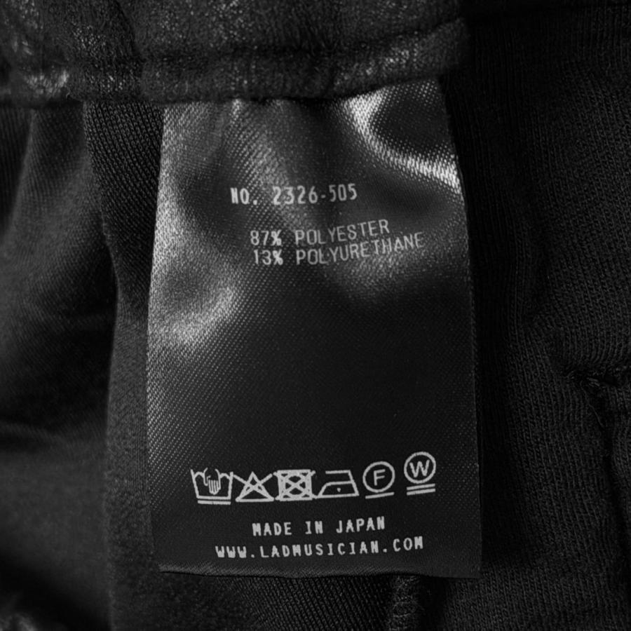 参考上代27500円 ラッドミュ―ジシャン 26SS STRETCH FAUX LEATHER JERSEY SHORT PANTS フェイクレザージャージー ショートパンツ 2326-505 ブラック 42 （19008M） ラッドミュ―ジシャン 26SS STRETCH FAUX LEATHER JERSEY SHORT PANTS