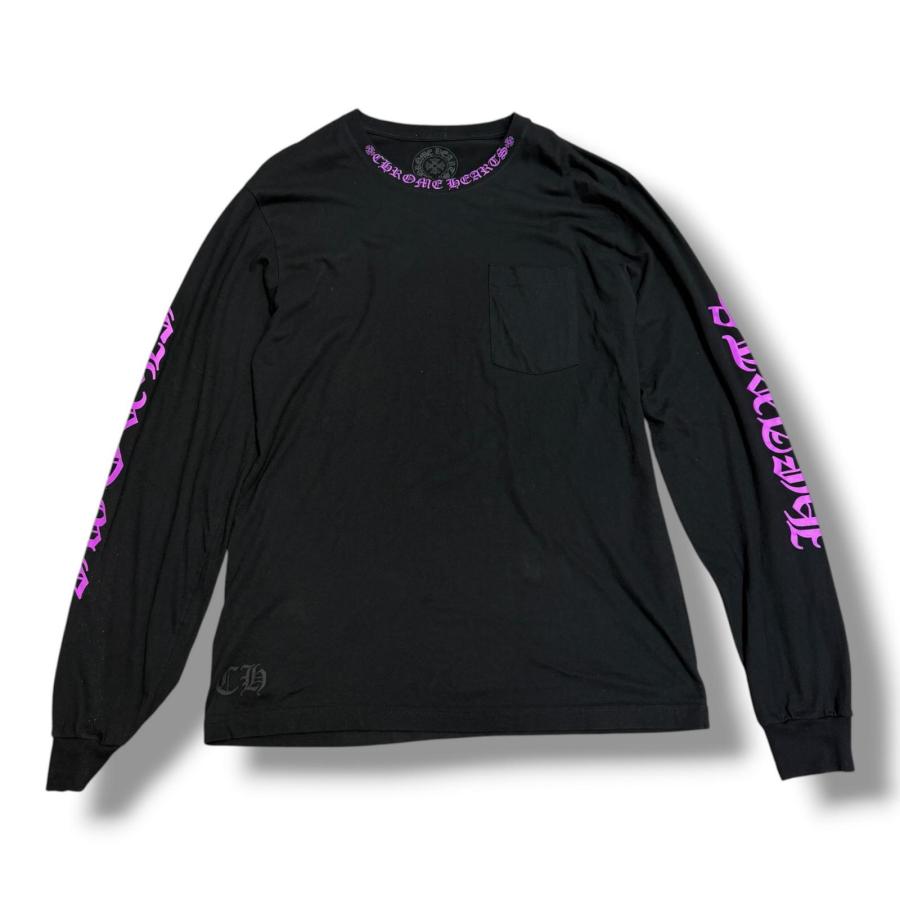 Lサイズ CHROME HEARTS クロムハーツ ロンT ネックロゴ 袖ロゴ CHROME HEARTS クロムハーツ Neck Logo L/S Tee ネックロゴロング