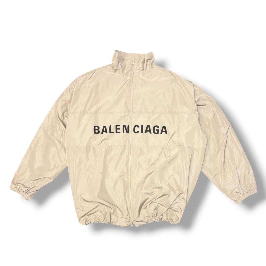 国内正規 BALENCIAGA ロゴプリントジャケット トラックジャケット バレンシアガ ベージュ XS （19788M） BALENCIAGA（バレンシアガ） ロゴプリントジャケット トラック