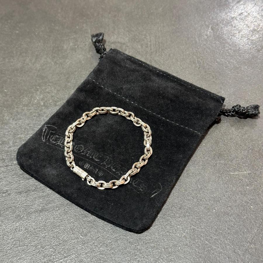CHROME HEARTS 크롬 하트 クロムハーツ PAPER CHAIN ペーパーチェーン ブレスレット 7インチ シルバー F 20659M