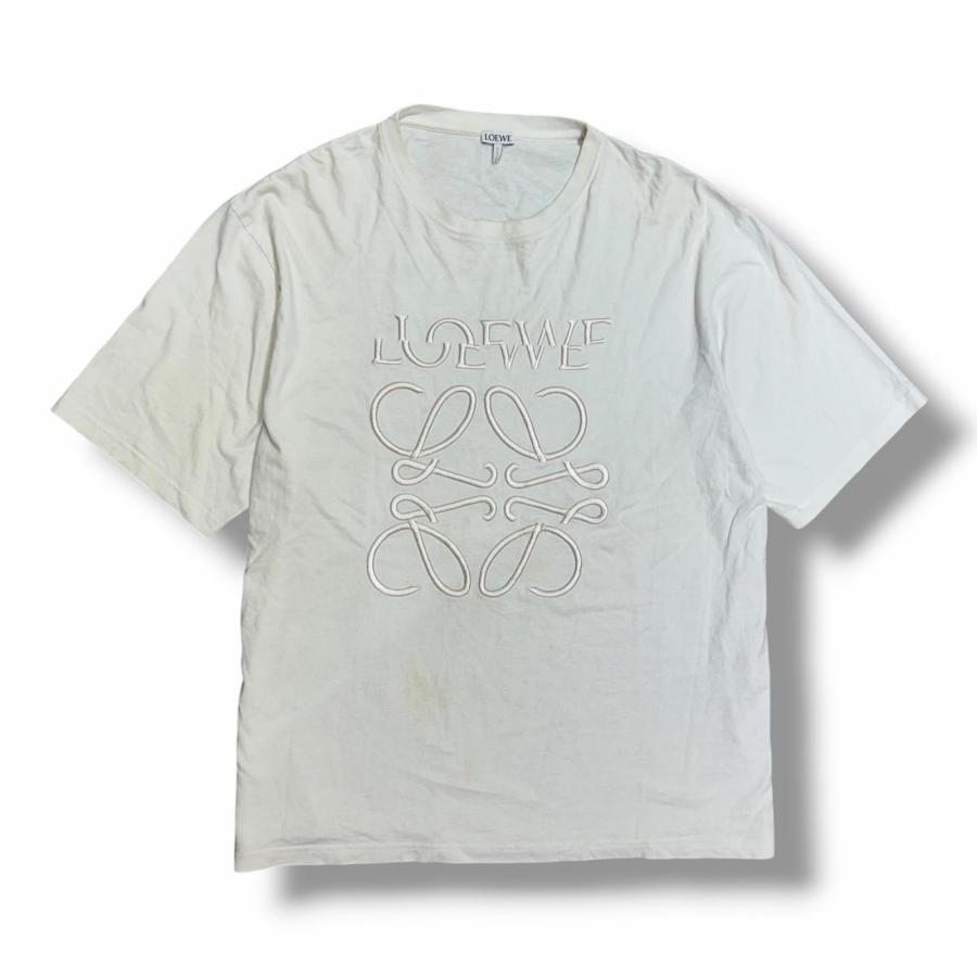 LOEWE（ロエベ） アナグラム ロゴ 刺繍Tシャツ H526Y22XAG ホワイト M