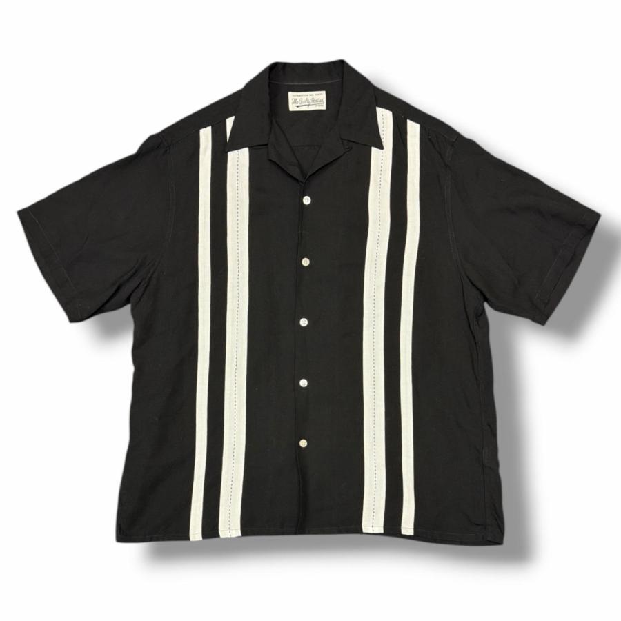 ワコマリア　WACKOMARIA 開襟シャツ WACKO MARIA/STRIPED OPEN COLLAR SHIRT（MINT）［ストライプオープン