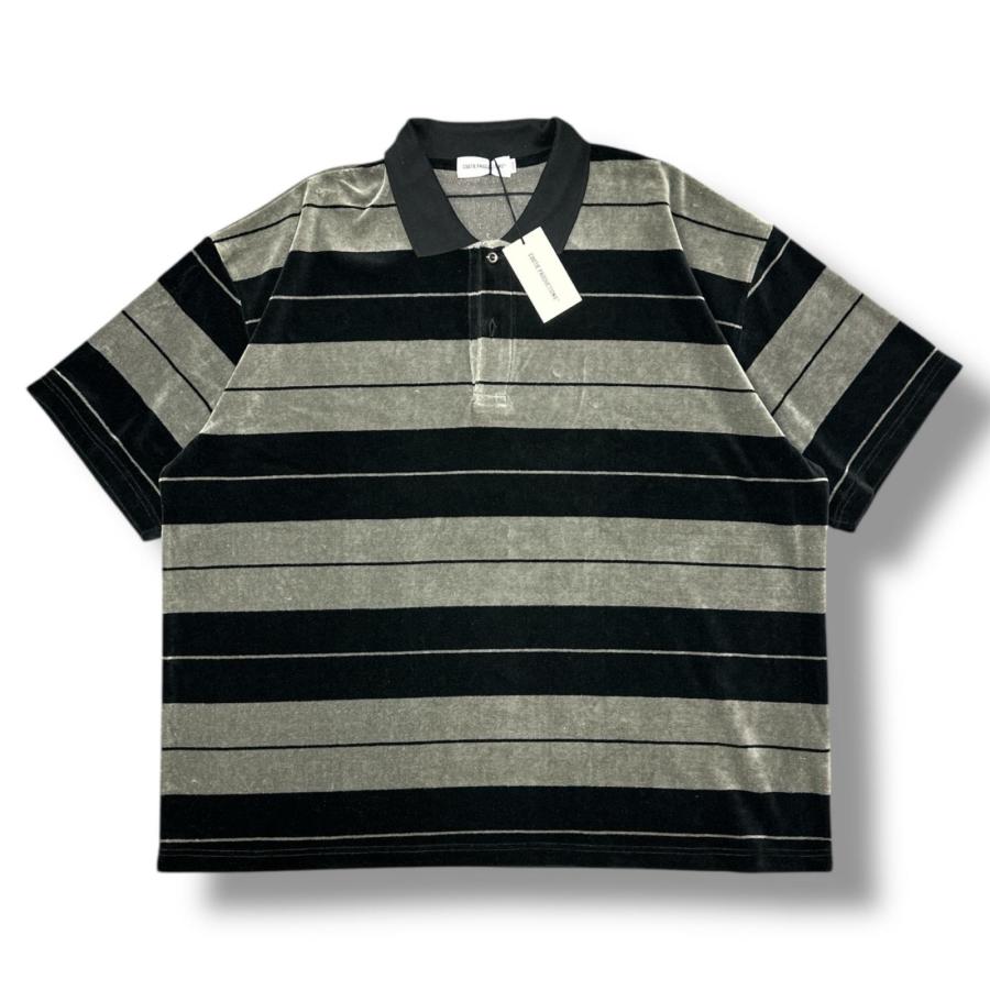 未使用 COOTIE PRODUCTIONS〓 25SS Velour Border S/S Polo ベロア