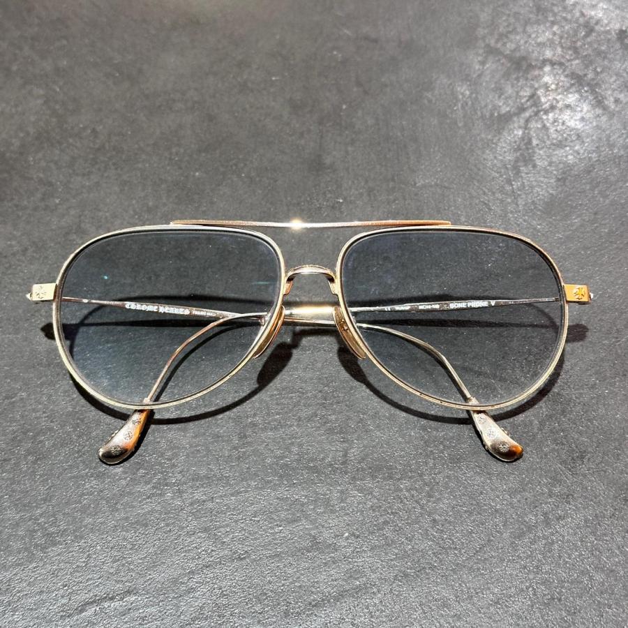 CHROME HEARTS BONE PRONE IV 18KGP ティアドロップ型サングラス 