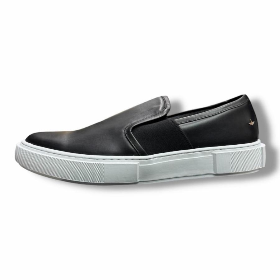 参考上代88000円 未使用 1piu1uguale3 SLIP-ON カウレザー スリッポン