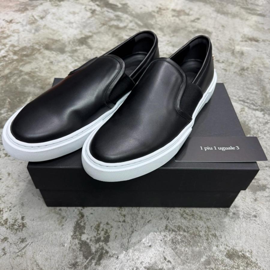 参考上代88000円 未使用 1piu1uguale3 SLIP-ON カウレザー スリッポン