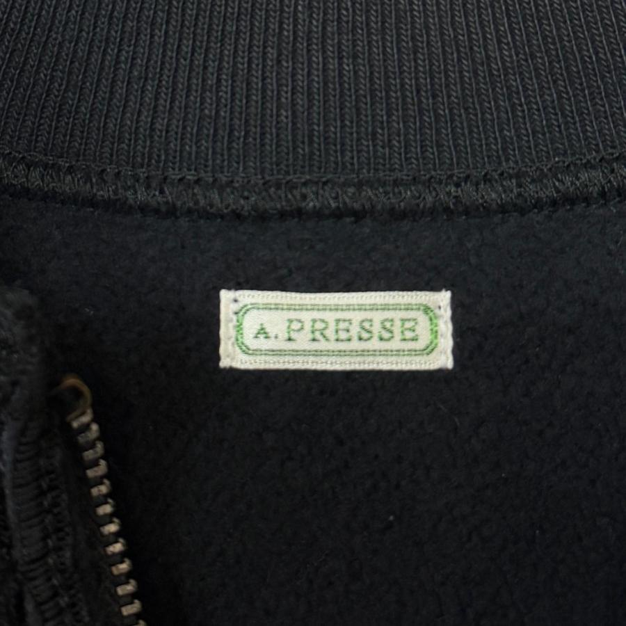 参考上代47300円 未使用 A.PRESSE 25AW Vintage Half Zip Sweatshirt