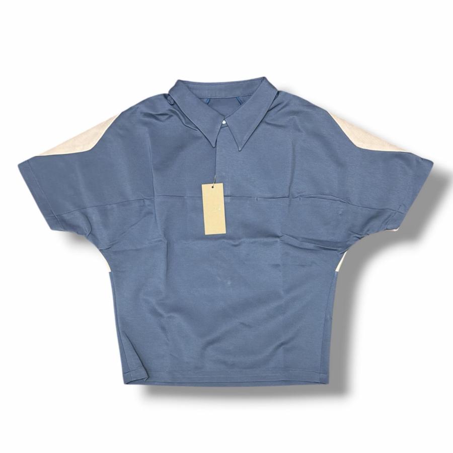 参考上代38500円 未使用 ryaw 25SS SW POLO SHIRTS 半袖スウェットポロシャツ リャウ ry-251-SH01 ブルー 2 （4477M） ryaw リャウ 25SS SW POLO SHIRTS 半袖スウェットポロシャツ ry-251