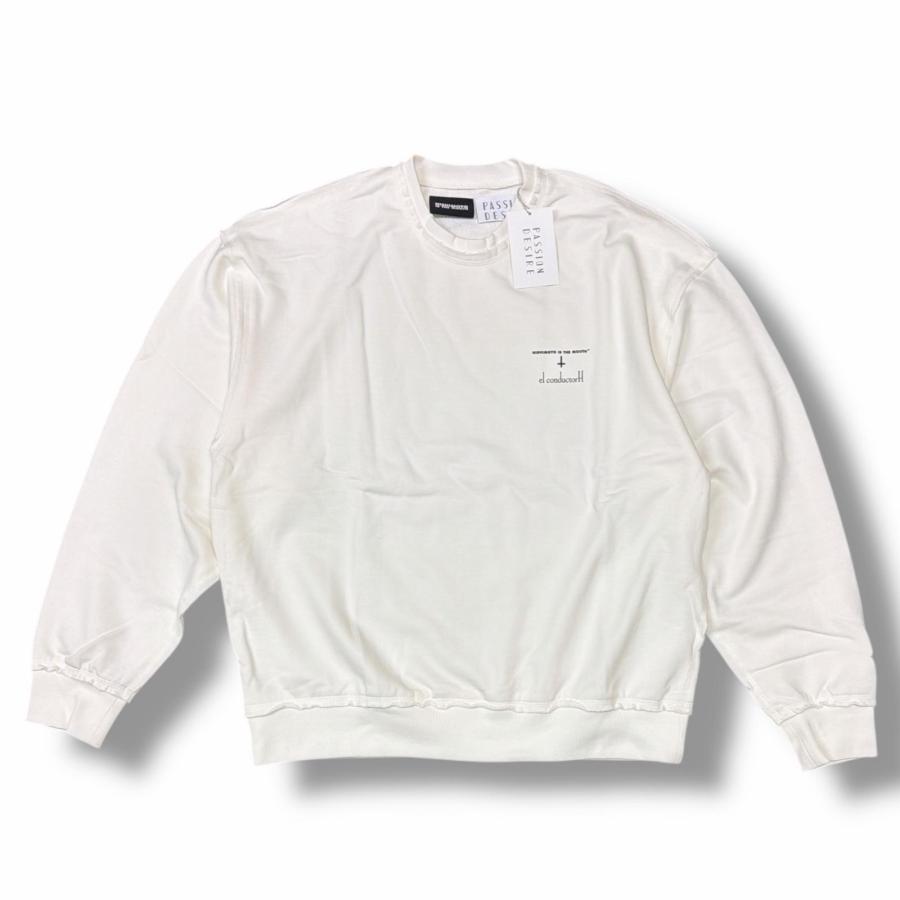 未使用 el conductorH × NISHIMOTO IS THE MOUTH 24SS COTTON CLASSIC CREWNECK SWEATER スウェット コラボ コンダクター ニシモトイズザマウス PD24MC05 WHT 4_1