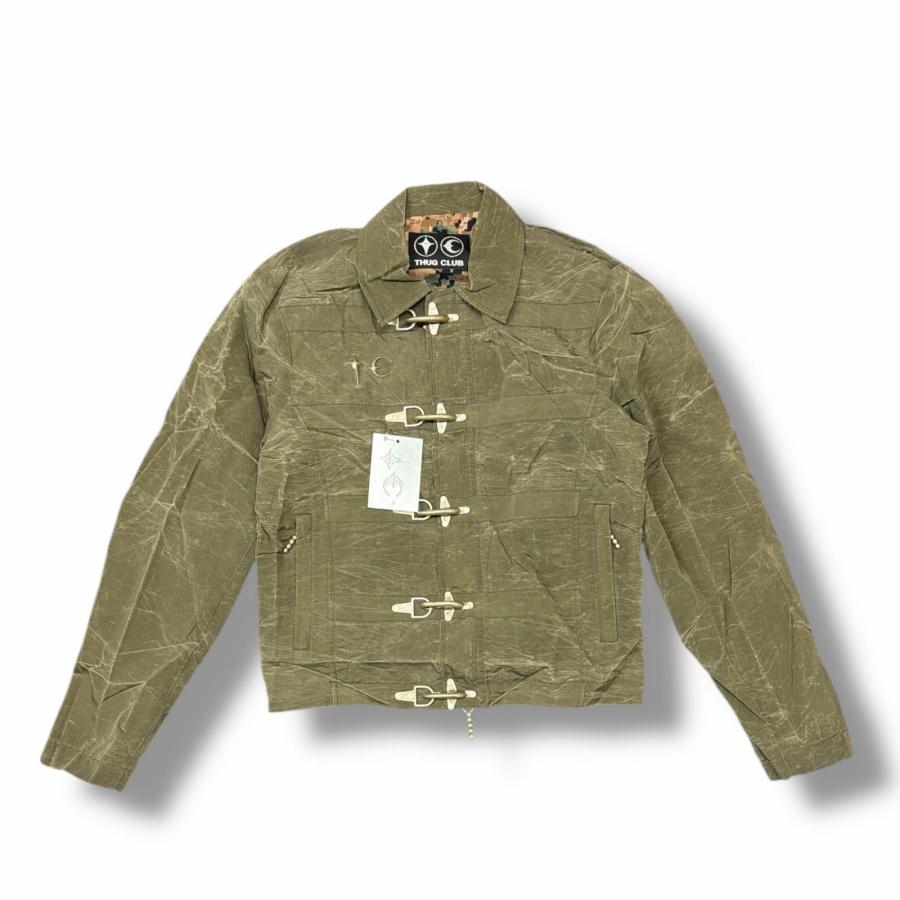 未使用 THUG CLUB 25SS Scarred Bio Soldier Jacket スカーレッド バイオ ソルジャー ジャケット サグクラブ TC25JK0301 カーキ 2 （4586M） THUG CLUB サグクラブ 25SS Scarred Bio Soldier Jacket スカーレッド
