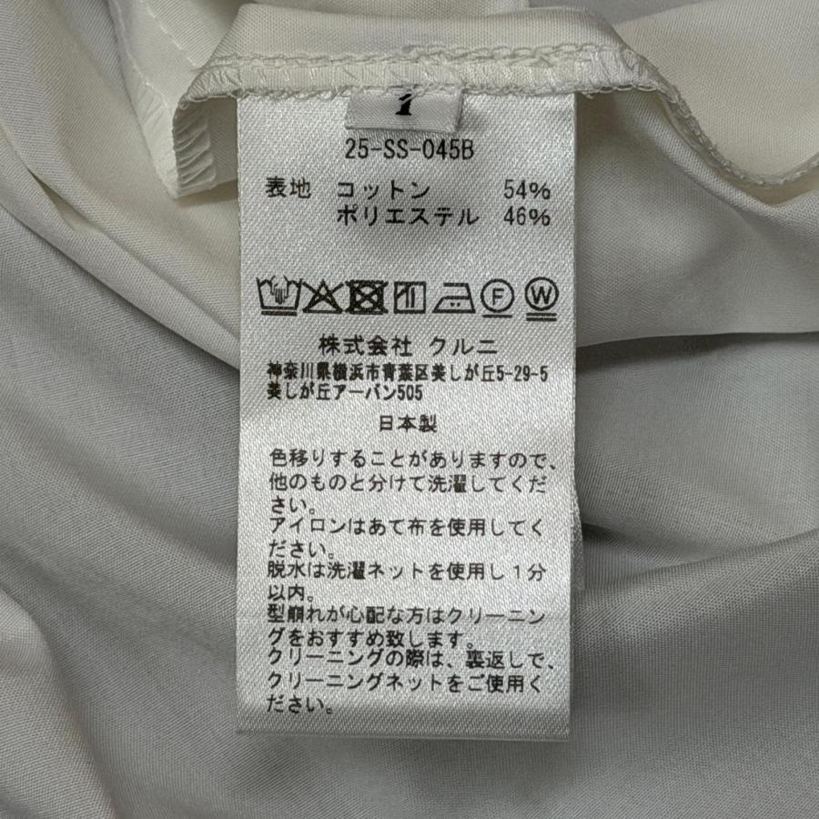 未使用品 CULLNI クルニ 25SS Double Satin Bow Tie Short Sleeve