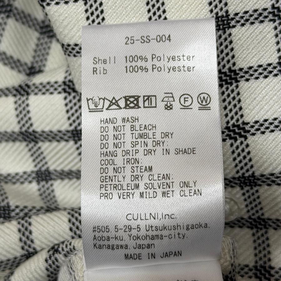 参考上代26400円 未使用 CULLNI 25SS Check Drawstring Long Sleeve