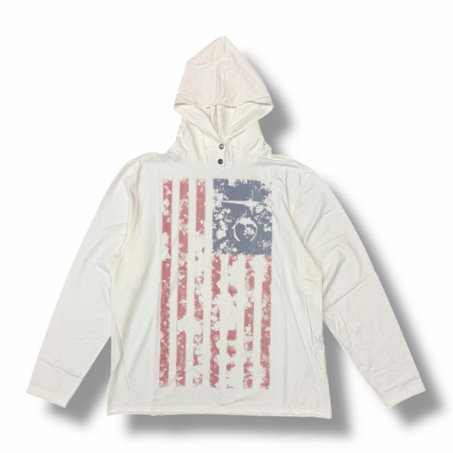 参考上代35200円 未使用 THUG CLUB OLD GLORY HOODIE  オールドグローリーフーディー パーカー サグクラブ TC25TS1001  ホワイト 2 （4827M） 未使用品 THUG CLUB サグクラブ OLD GLORY HOODIE オールドグローリー