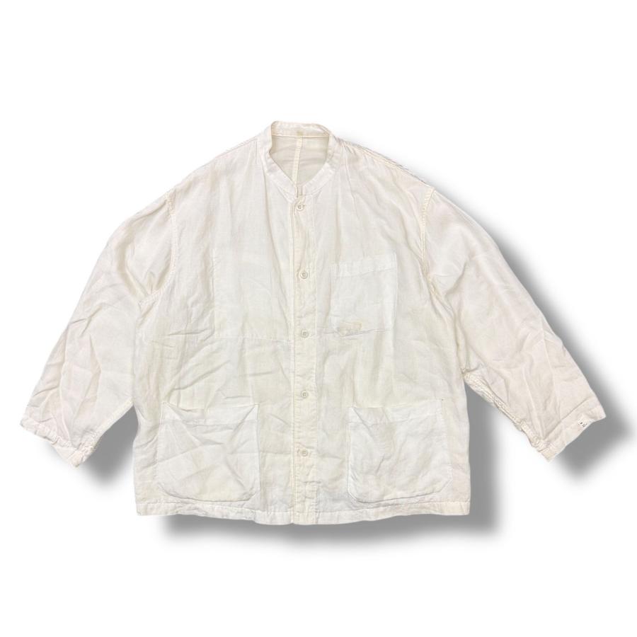 グラフペーパー　オーバーサイズ、デニムジャケット　カバーオール 2 日本製 Graphpaper グラフペーパー Linen Band Collar Coverall リネンバンド