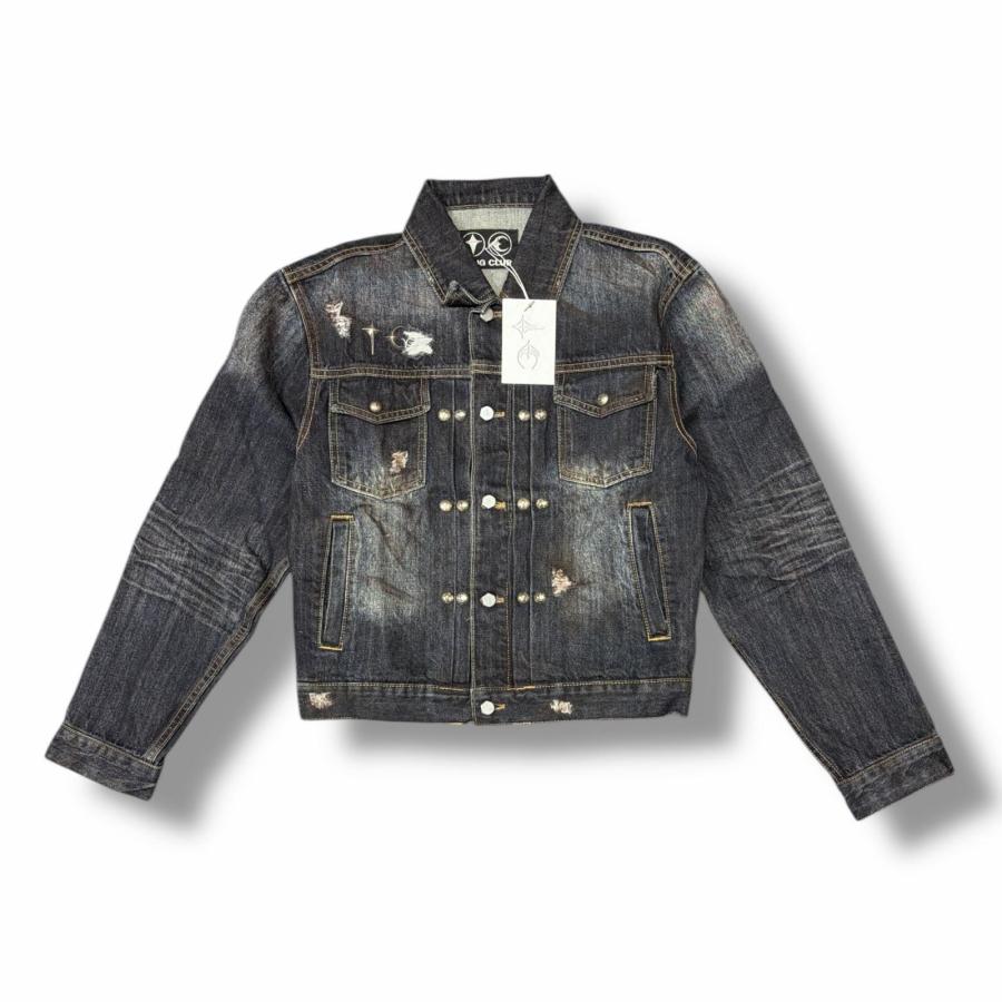未使用 THUG CLUB BURN DOWN DENIM JACKET バーンダウンデニム
