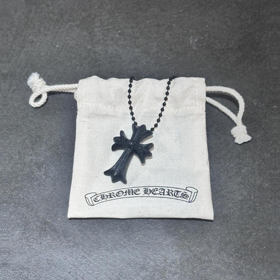 CHROME HEARTS Rubber Small CH Cross Silicon Necklace ラメラバー
