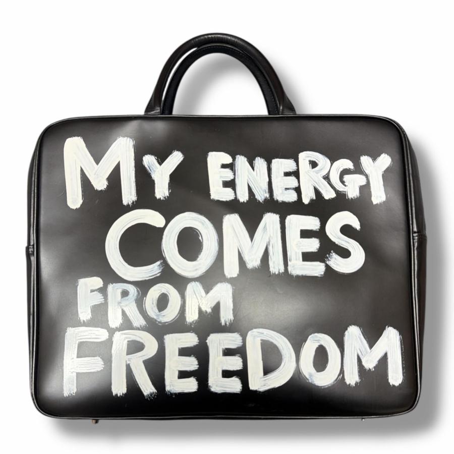 COMME des GARCONS Square Painted Leather Bag 青山限定ペイント