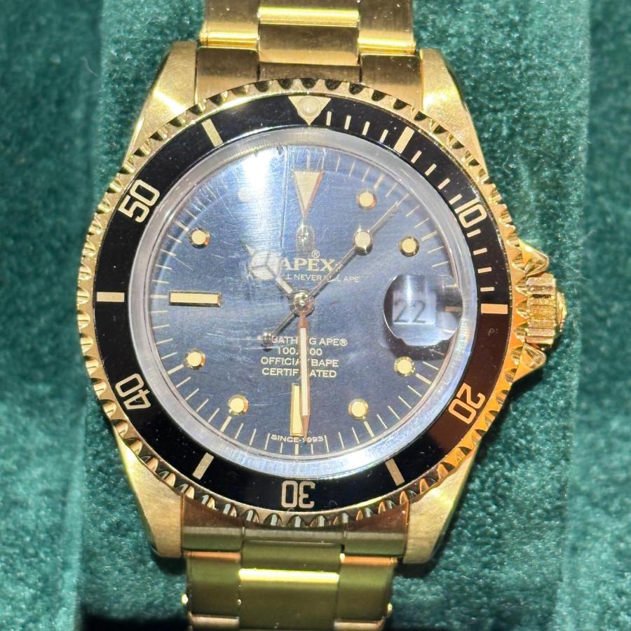 参考上代57200円 A BATHING APE CLASSIC TYPE 1 BAPEX アナログ腕時計
