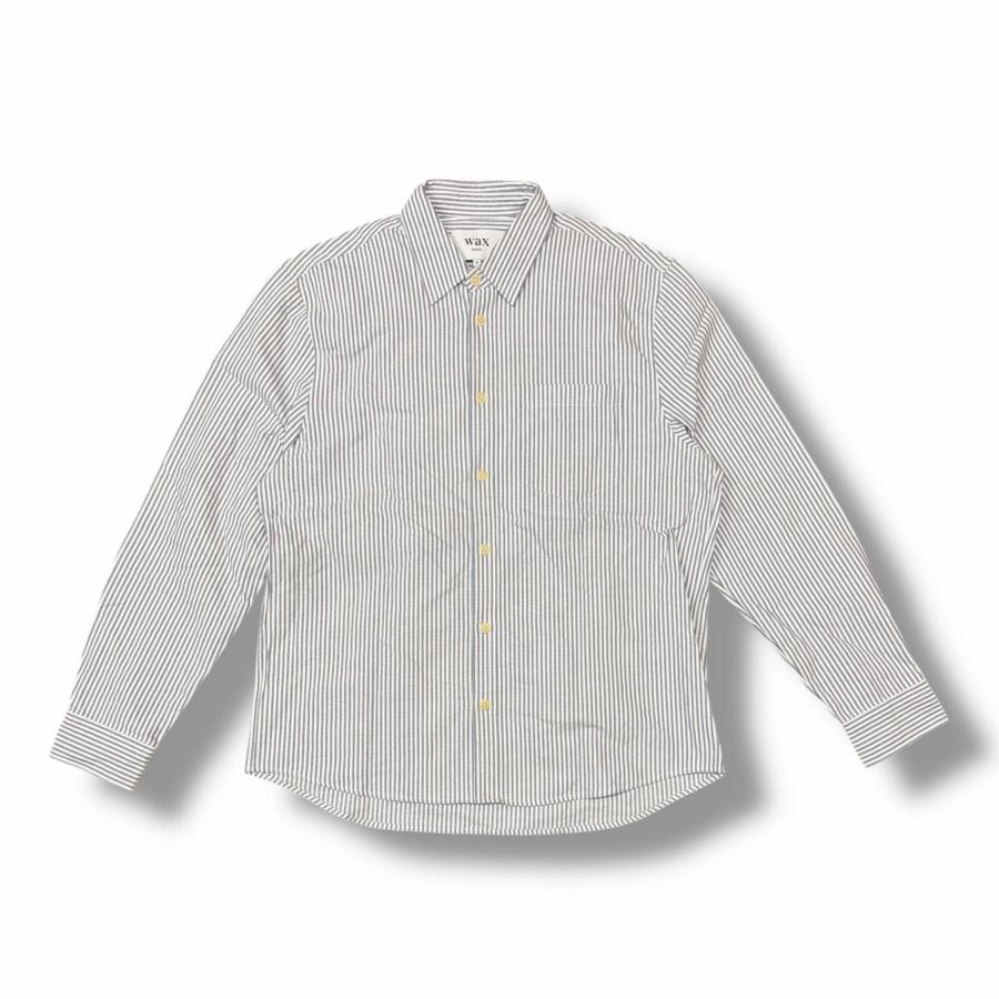 wax london ワックスロンドン striped shirt ストライプシャツ 長袖