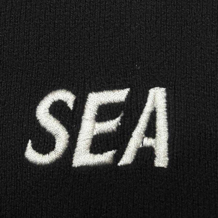 WIND AND SEA ロゴ刺繍ニットカーディガン セーター ウィンダンシー