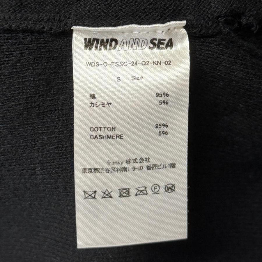 WIND AND SEA ロゴ刺繍ニットカーディガン セーター ウィンダンシー