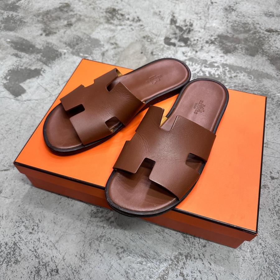 HERMES（エルメス） Izmir sandal イズミール レザーサンダル ブラウン 