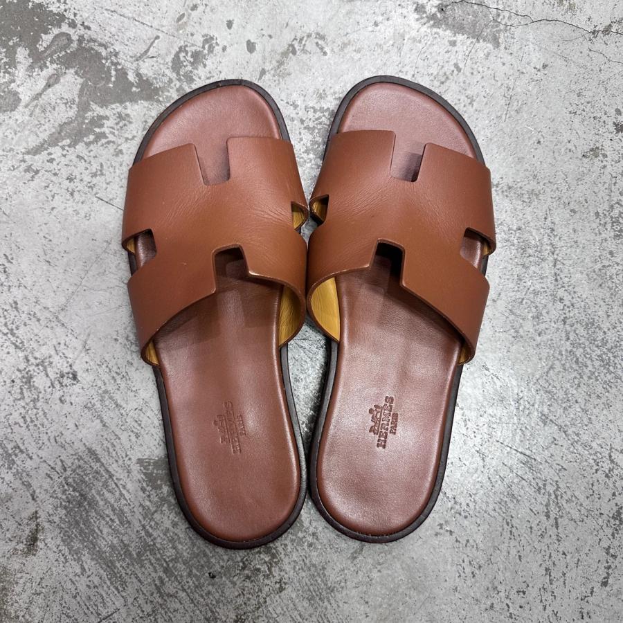 HERMES（エルメス） Izmir sandal イズミール レザーサンダル ブラウン 