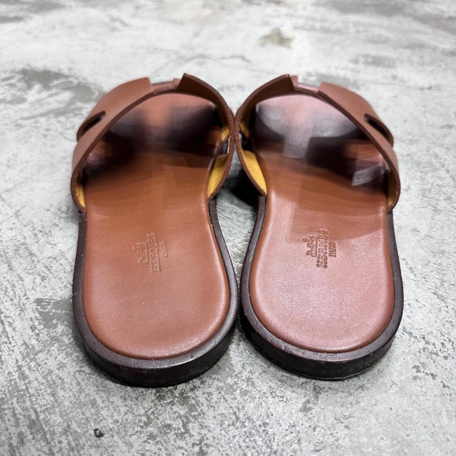HERMES（エルメス） Izmir sandal イズミール レザーサンダル ブラウン 