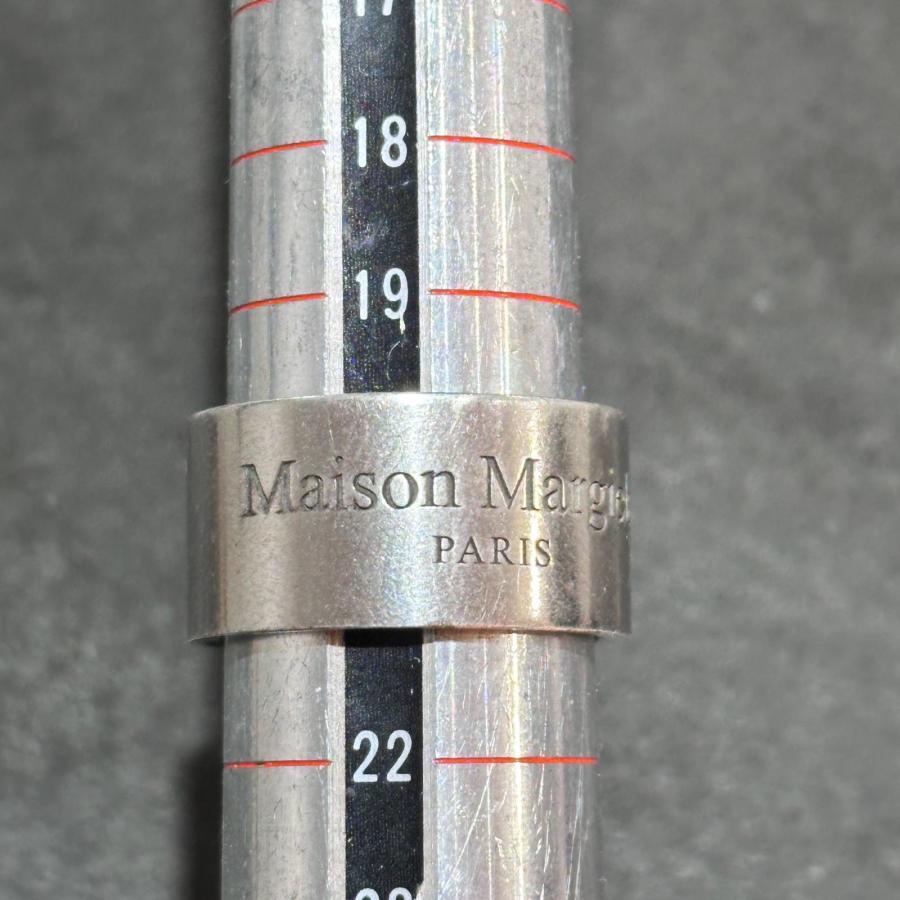 メゾンマルジェラ リング シルバー925 ロゴ 箱付き 参考上代53900円 Maison Margiela ワイドバンドシルバーリング 指輪