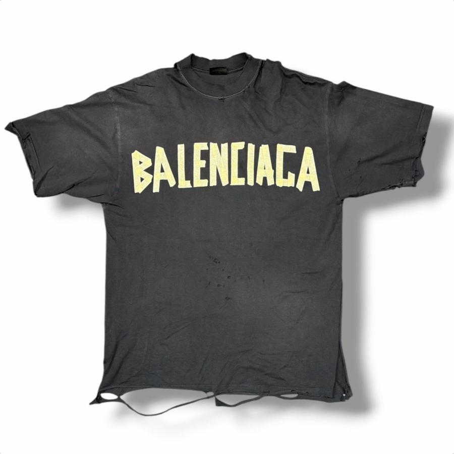 balenciaga Tシャツ ロゴ入り BALENCIAGA（バレンシアガ） TAPE LOGO T-Shirt テープロゴTシャツ