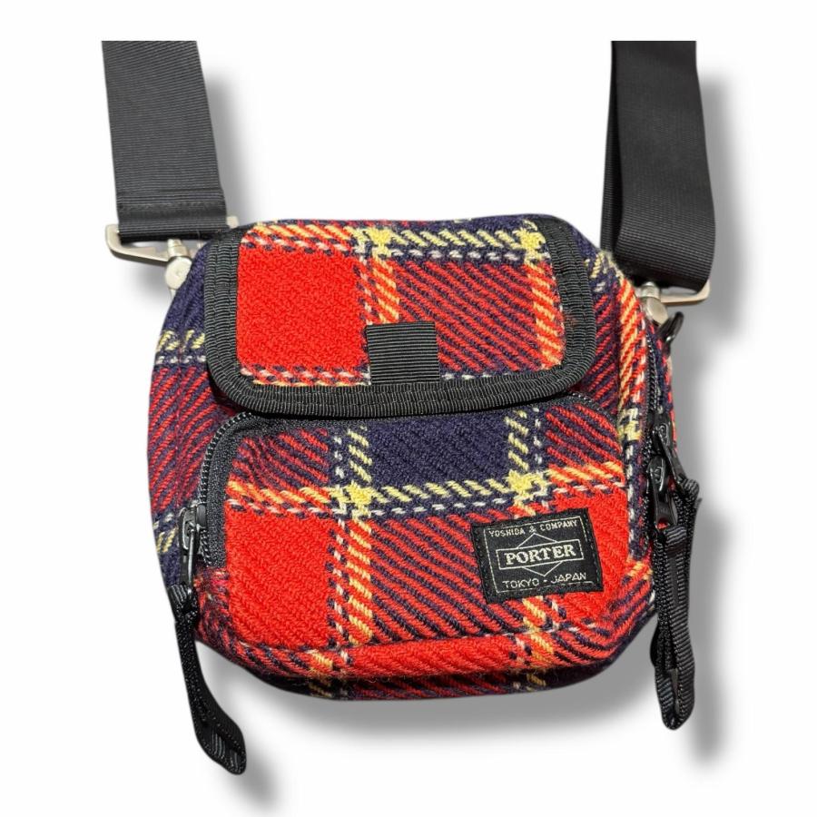 JUNYA WATANABE × PORTER 02AW Tartan check wool shoulder pouch