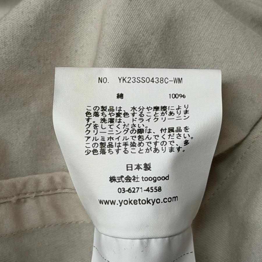 YOKE 23SS 吾亦紅別注 SPRAY PRINTED TRENCH COAT トレンチコート アウター ヨーク YK23SS0438C グレー 2 （6859M） YOKE 23SS 吾亦紅別注 SPRAY PRINTED TRENCH COAT トレンチコート
