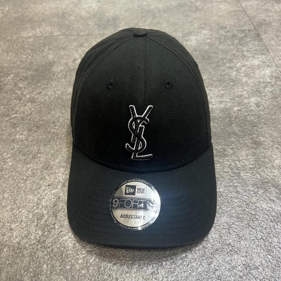 SAINT LAURENT サンローラン ニューエラ コラボ 刺〓キャップ ブラック
