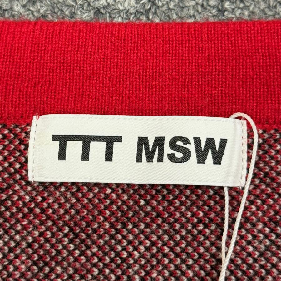 参考上代66000円 未使用 TTT_MSW 23AW Hockey knit game shirt ホッケーニットゲームシャツ セーター ティーモダンストリートウェア TTT-2023AW-KT06 レッド L （71826A） 未使用 TTT_MSW 23AW Hockey knit game shirt ホッケーニットゲーム