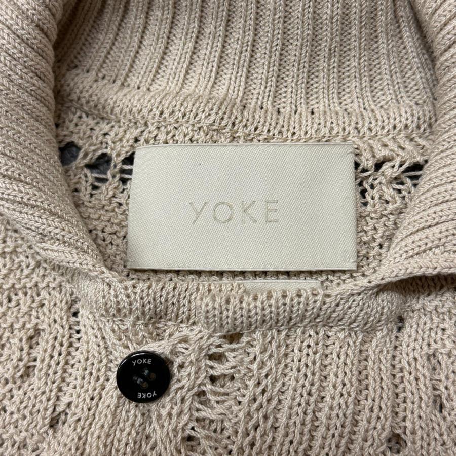 参考上代41800円 未使用 YOKE 25SS CROCHET KNIT SHIRT クロシェット